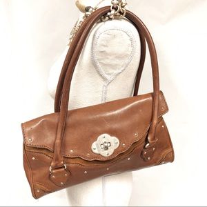 Michael Kors Brown and Silver Shoulder Bag